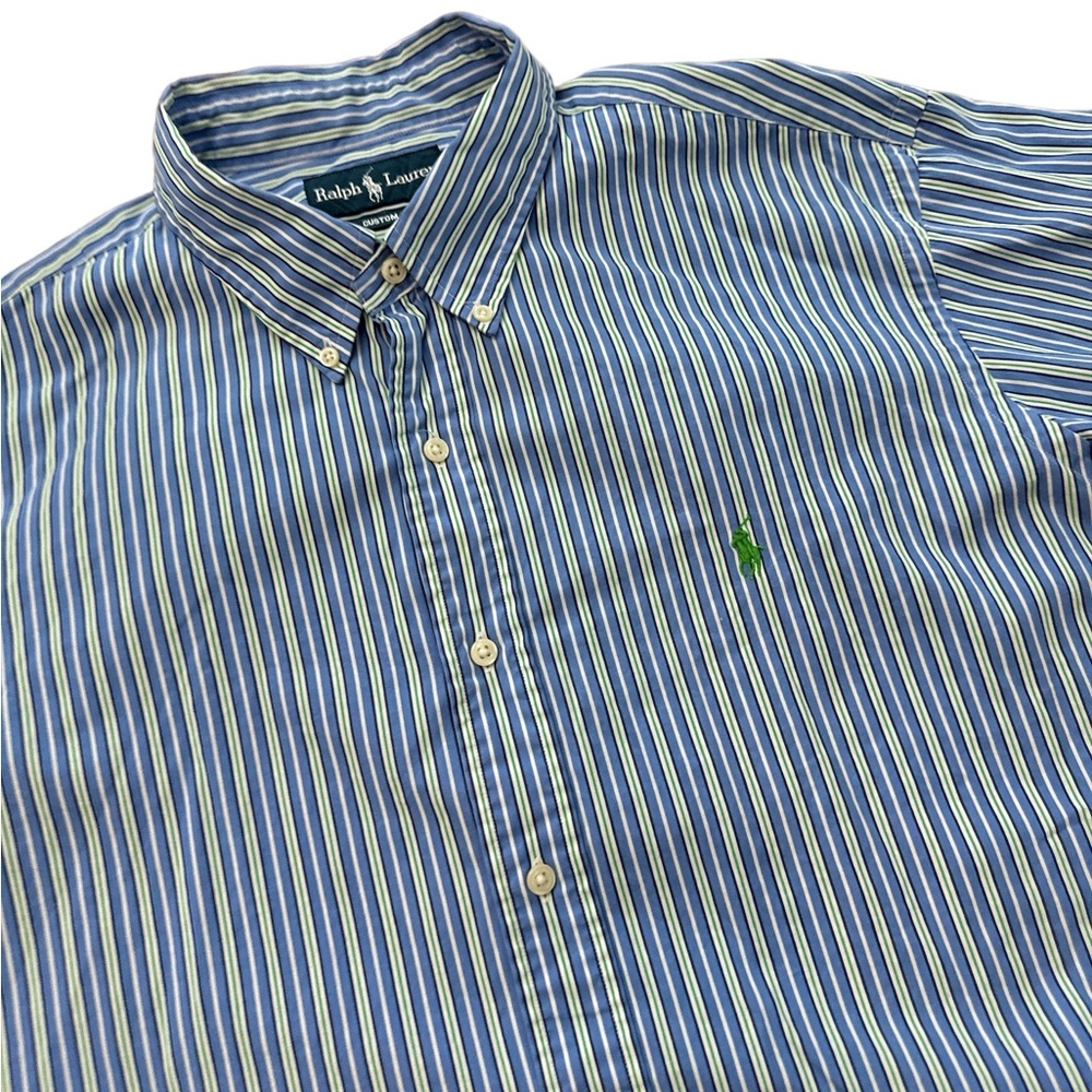Polo Ralph Lauren Men’s Size XXL Long Sleeve Button Up Shirt Blue/Green/White